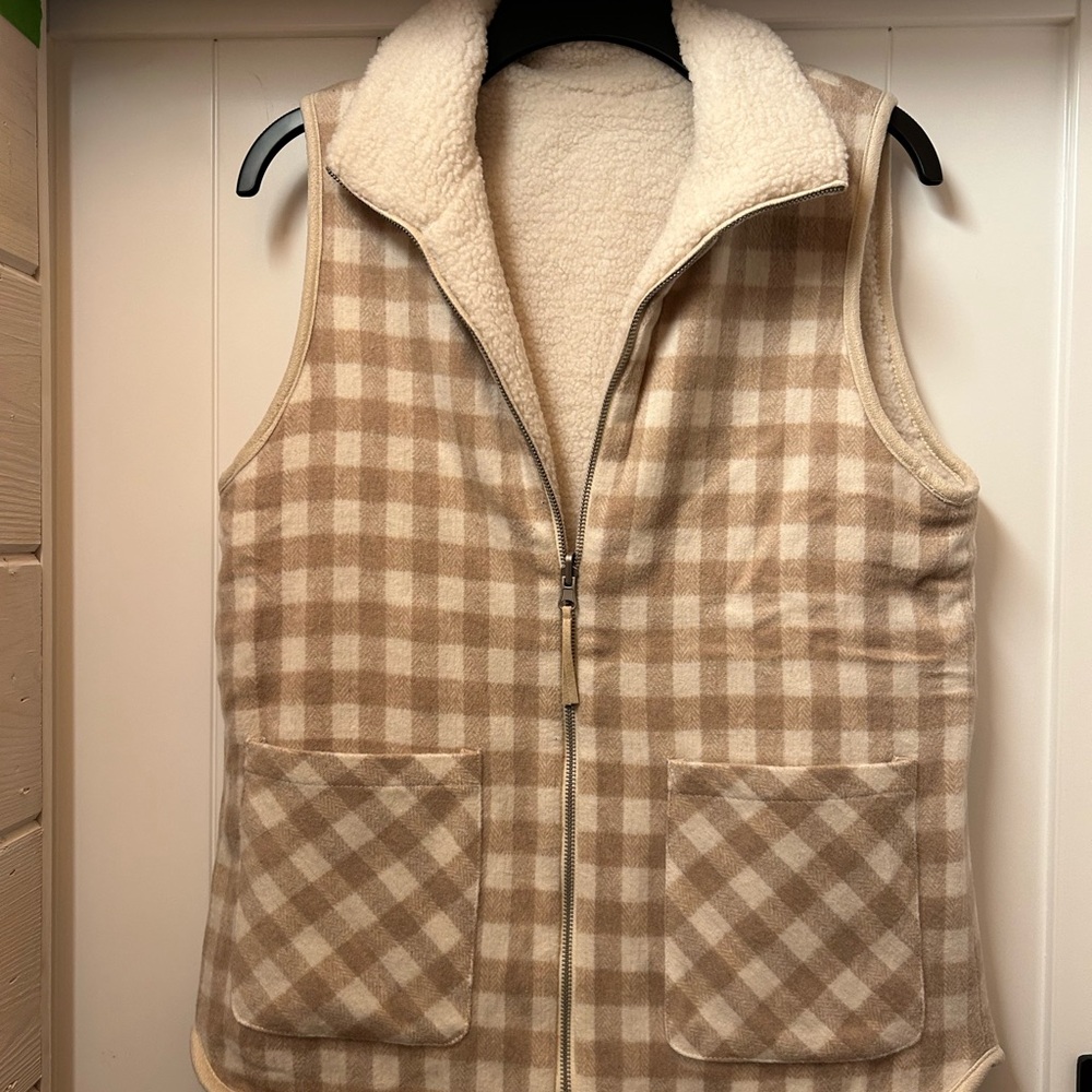 Plaid-Lined Vest